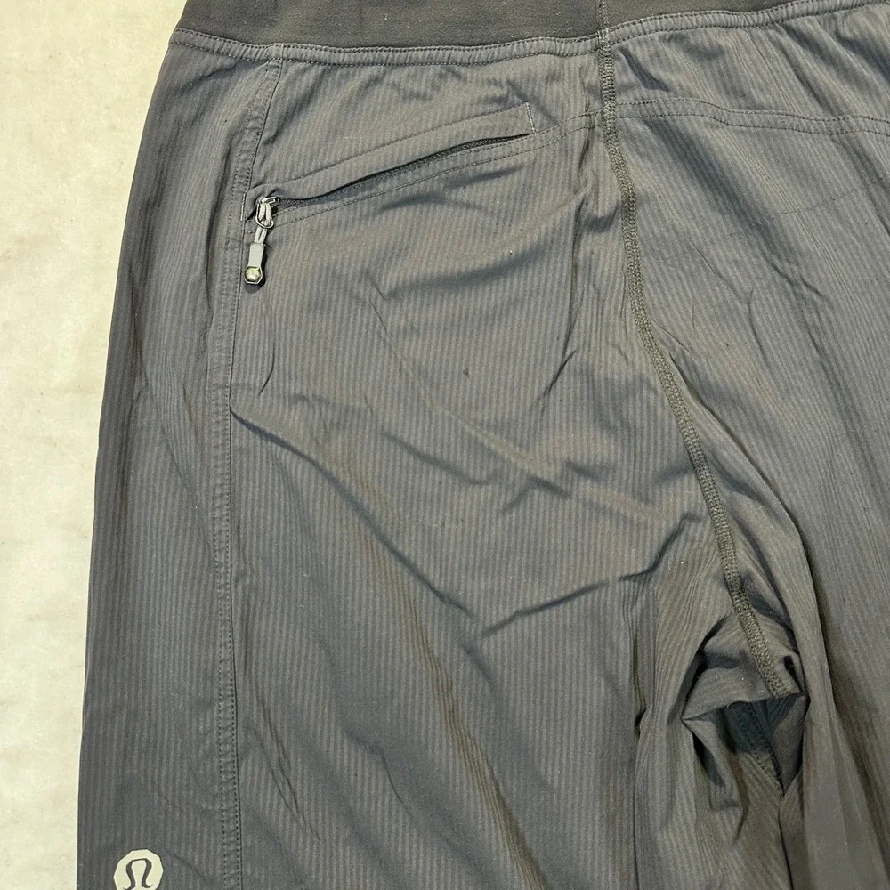 Lululemon Pace Breaker Shorts‎ Mens 34 Black Pinstripe Athletic Running Workout